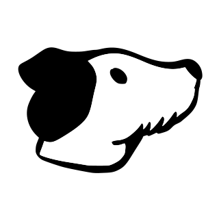 doodle-style dog face illustration