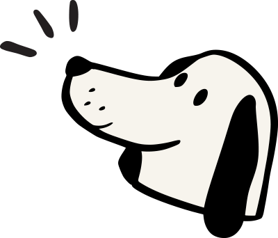 floppy-eared dog face illustration